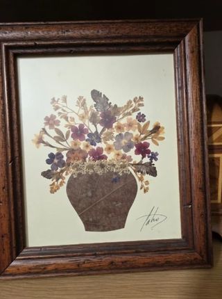 Cuadros flores secas vintage