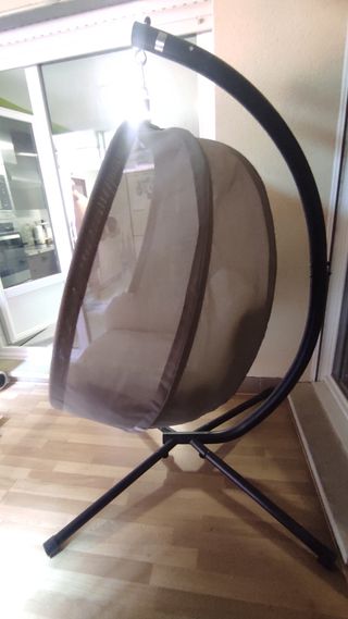 Silla colgante gris-beige