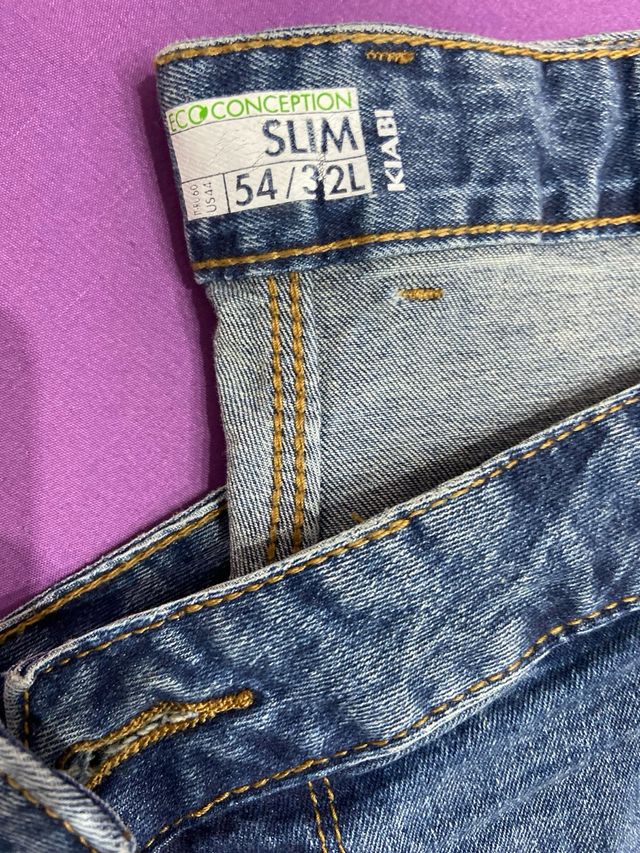 Vaqueros hombre azul