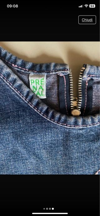 Vestito Jeans Prenatal 12-18 mesi