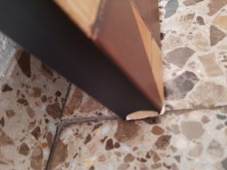 Espejo madera marrón y beige