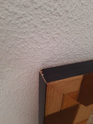 Espejo madera marrón y beige