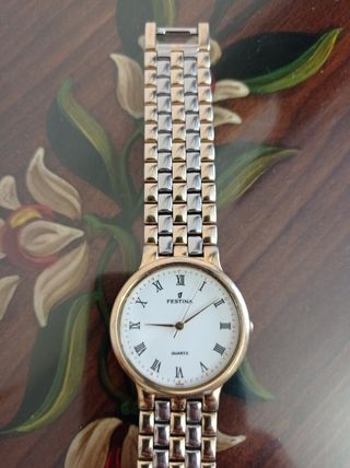 Festina cuarzo mujer dorado plata