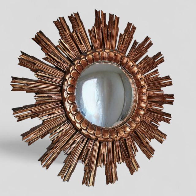 Espejo sol dorado antiguo