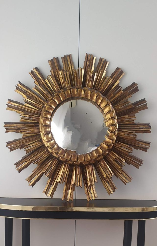 Espejo sol dorado antiguo