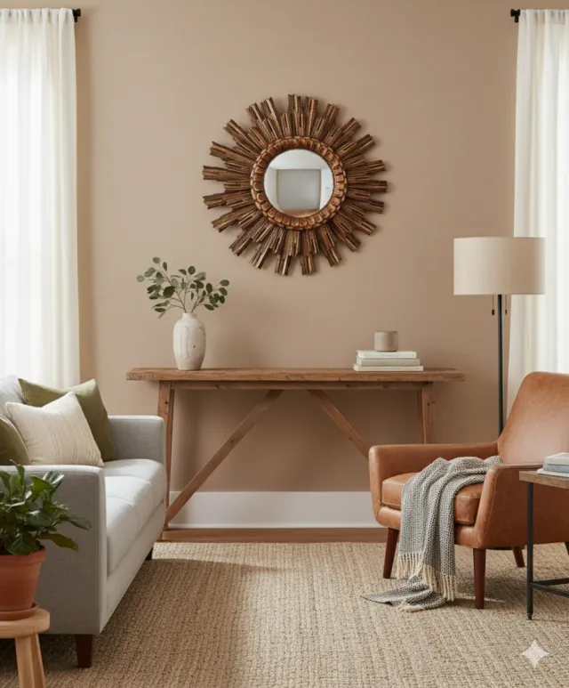 Espejo sol dorado antiguo