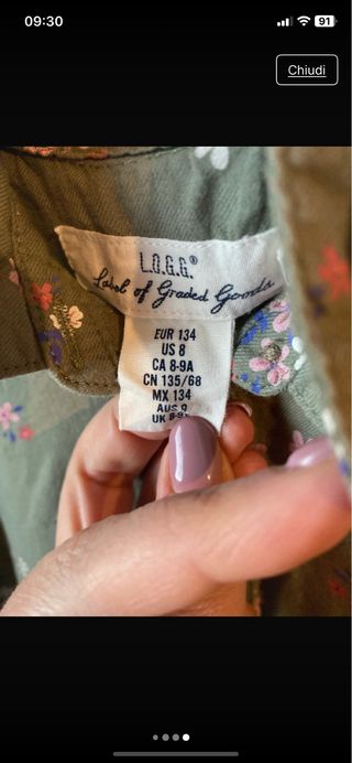 Vestito bimba LOGG 8 anni - floreale