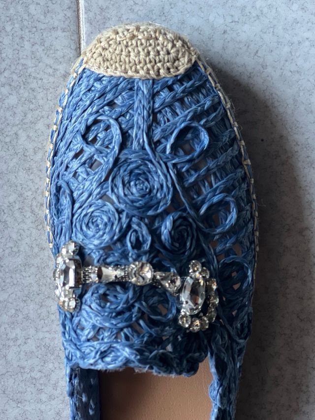 Espadrillas Joalice blue - Sabot in Rafia