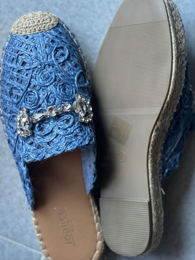 Espadrillas Joalice blue - Sabot in Rafia