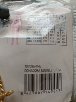 Disfraz esqueleto domador Fyasa - Talla ML