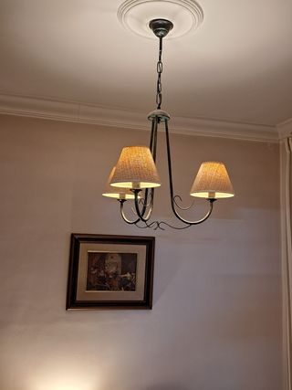 Lámpara techo 3 luces vintage