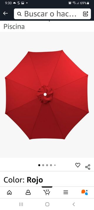 Sombrilla roja - Piscina