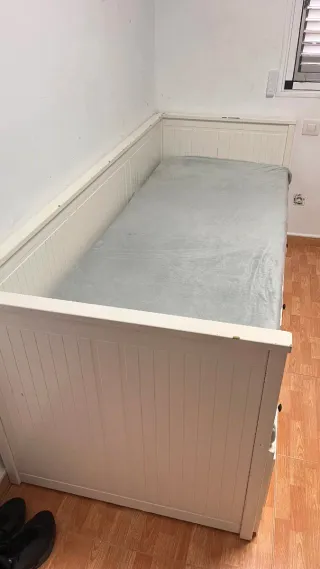 Diván blanco cama individual