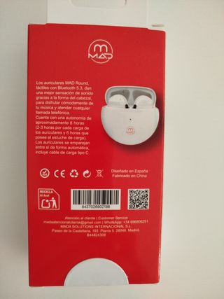 Auriculares Mad inalámbricos blancos
