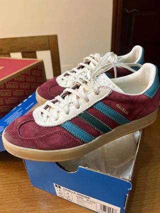 Zapatillas Adidas Gazelle Marrón-Verde Agua EU36