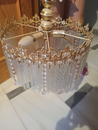 Lampara Cristal Dorada