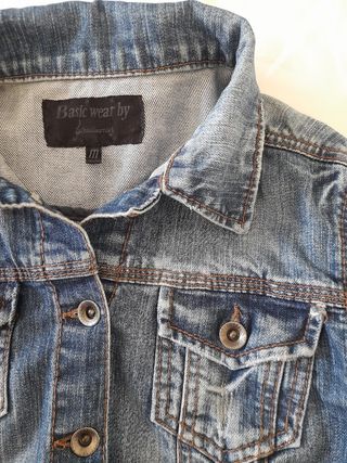 Chaqueta vaquera M - Azul con efecto