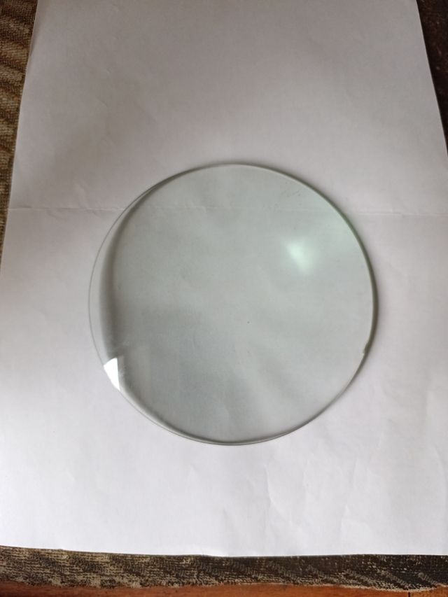 Lente de vidrio convexa