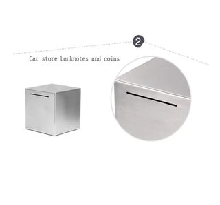 Hucha Caja Fuerte Metálica 15x15x15cm