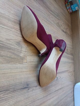 Botines mujer rojos | tacón fino