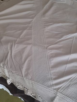 Colcha algodón crochet antiguo