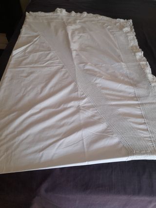 Colcha algodón crochet antiguo