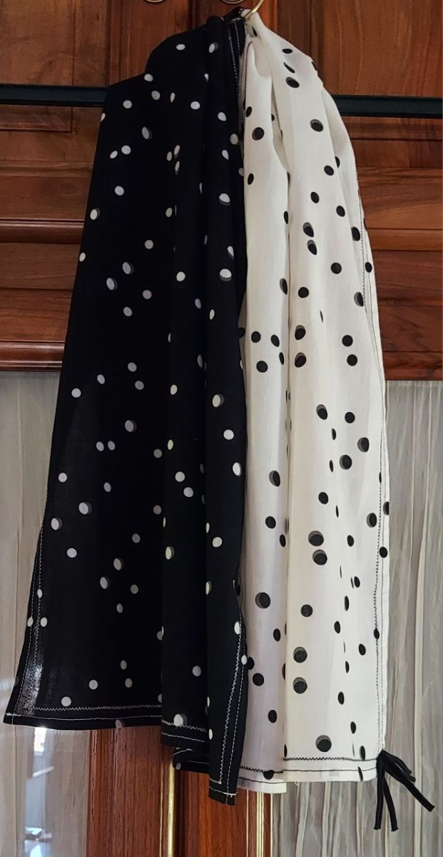 Foulard puntos Eliane&Lena blanco-negro