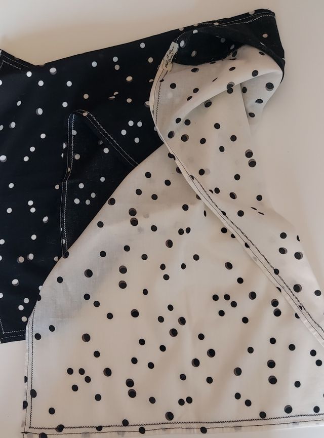 Foulard puntos Eliane&Lena blanco-negro