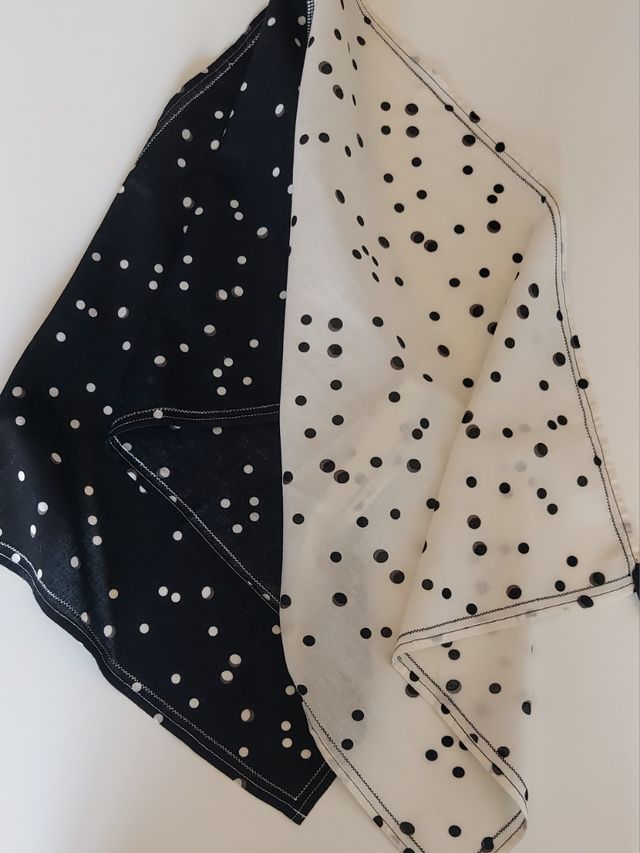 Foulard puntos Eliane&Lena blanco-negro