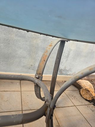 Mesa exterior cristal templado