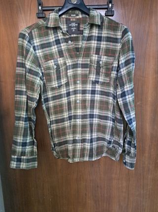 Camicia Uomo H&M M quadri verde