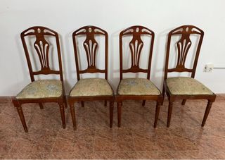 4 Sillas Comedor Madera