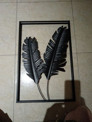 2 Cuadros Decorativos - Hojas Metal