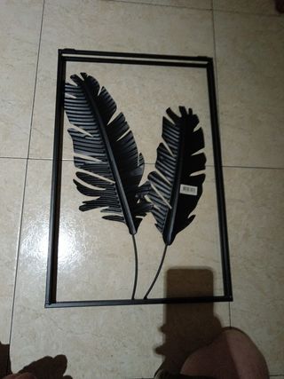 2 Cuadros Decorativos - Hojas Metal
