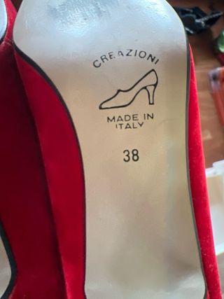 Scarpe LAVINIA SHOES velluto rosse