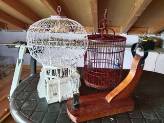 2 jaulas pajaros + tabla jamon