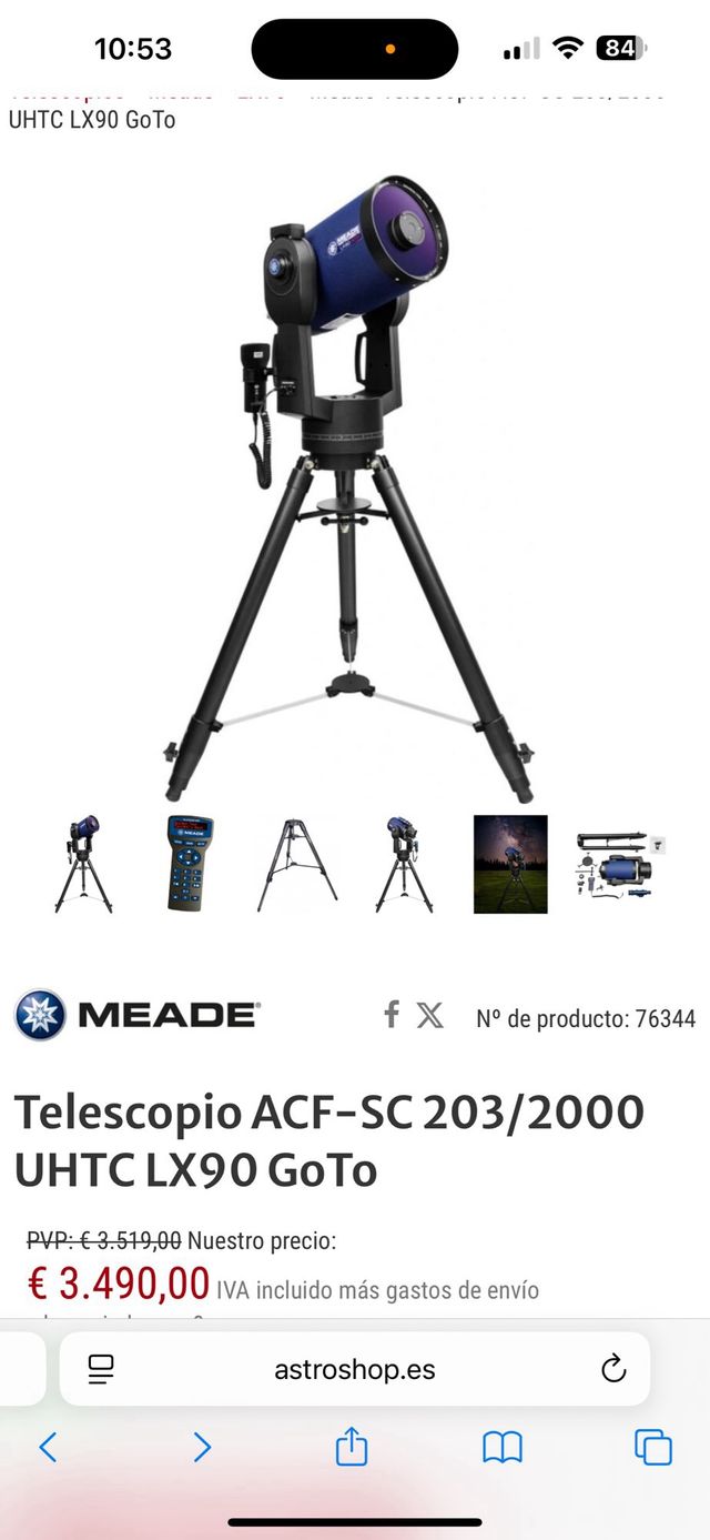 Telescopio Meade LX-90 203/2000