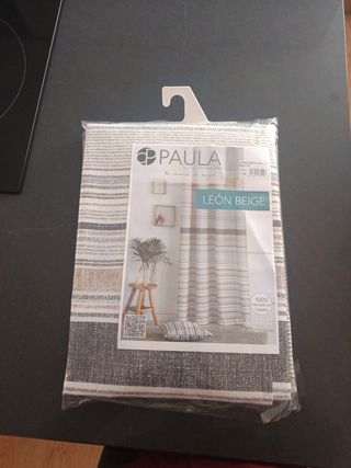 Cortina Paula León Beige - Ollaos. 150 x 260