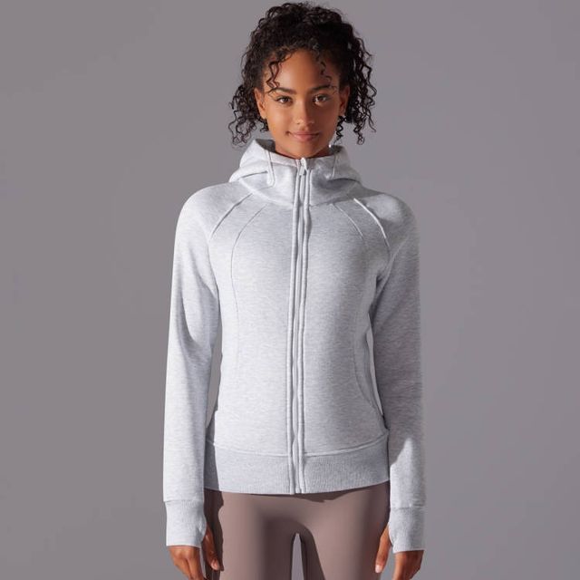 Sudadera con capucha yoga gris