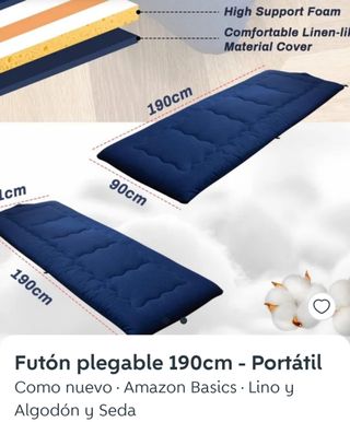 Futón plegable Amazon Basics 90cm ancho