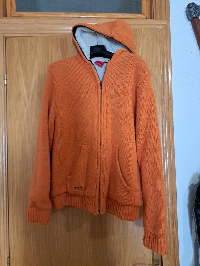 Giacca in felpa arancione con cappuccio