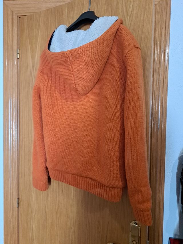 Giacca in felpa arancione con cappuccio