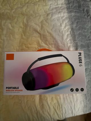 Altavoz Bluetooth portátil negro pulse 6