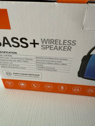 Altavoz Bluetooth portátil negro pulse 6