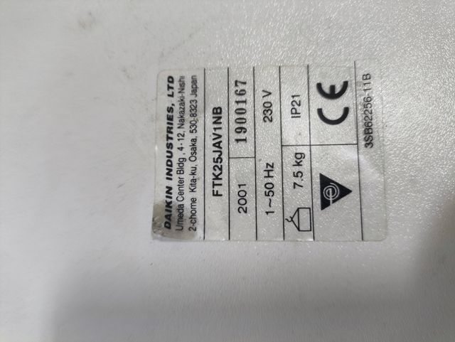 Motor ventilador Daikin ftk25jav1nb