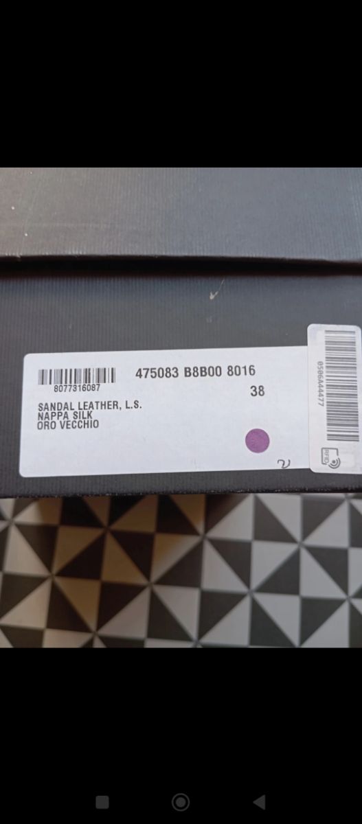 Sandalias Gucci Nappa Silk Oro Vecchio