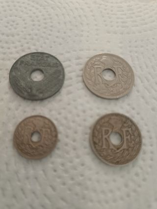 4 Monedas Francesas antiguas