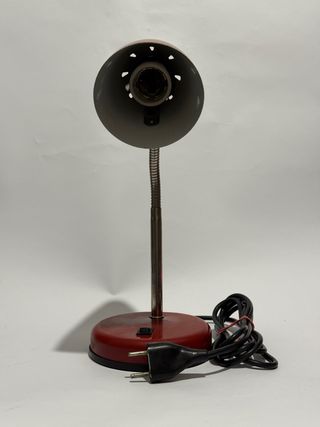 Lampada da scrivania rossa vintage