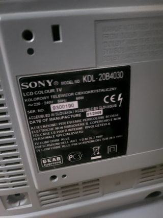 Televisor Sony Bravia 20 pulgadas