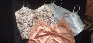 3 Camisetas de raso